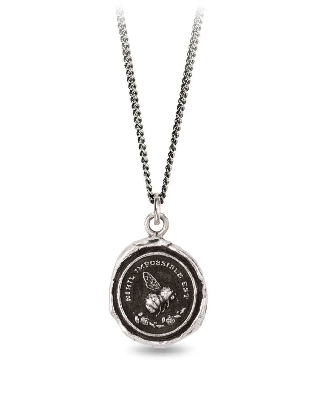 Pyrrha “Nothing Is Impossible” 925 Sterling Silver Talisman & 18” Chain